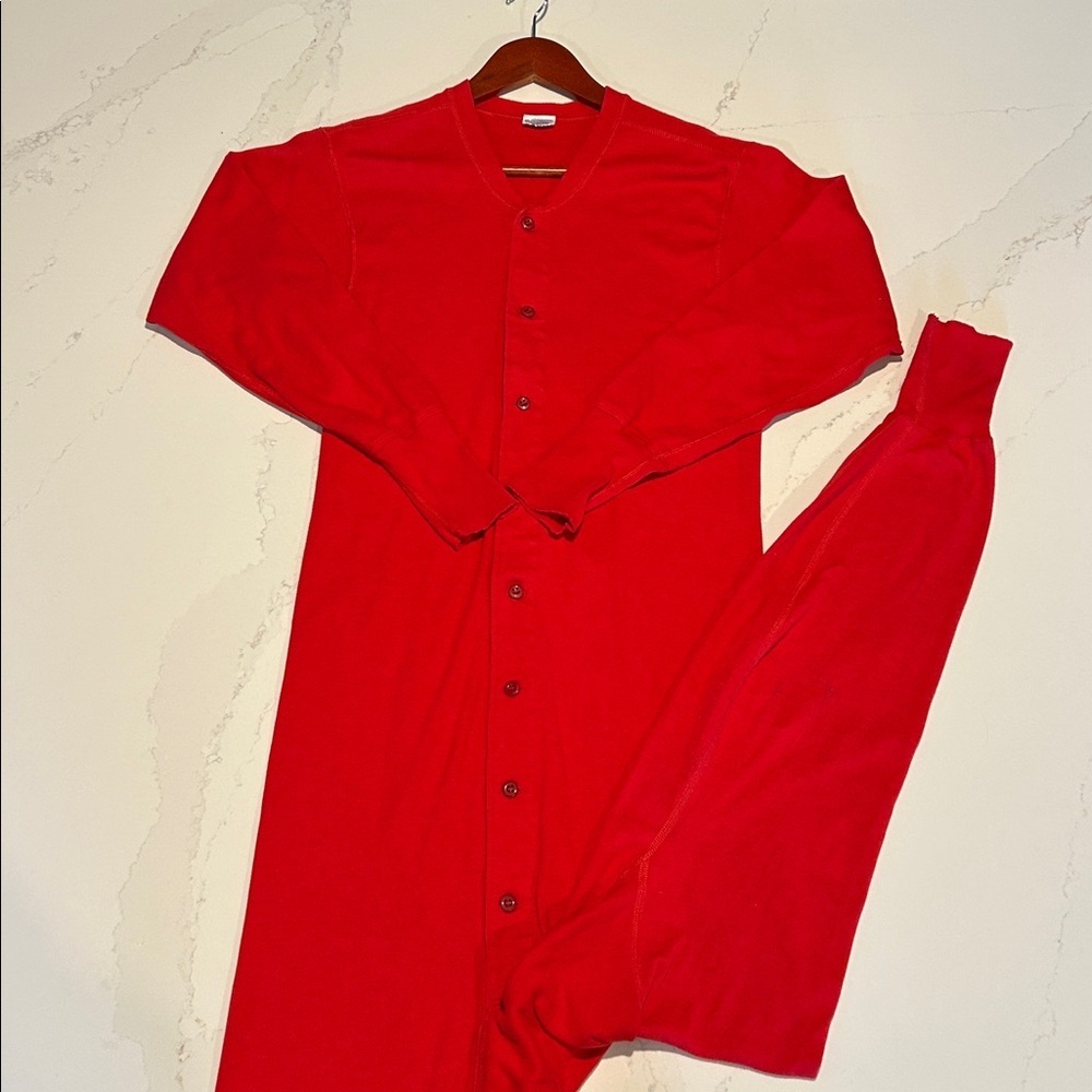 Stanfield's Scot Canada Vintage Red One Piece Long John Underwear Size M Unisex